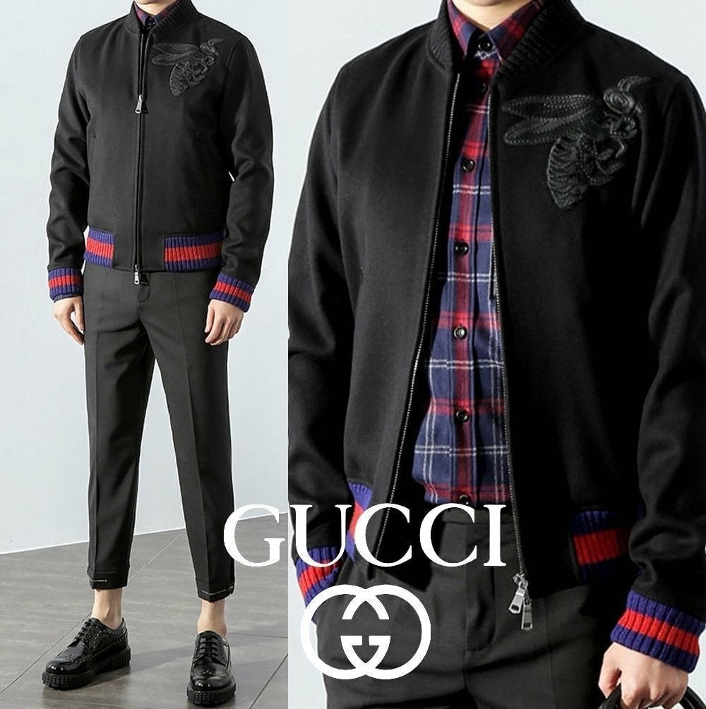 울 모직 이병헌 블루종 블랙 GU-2735