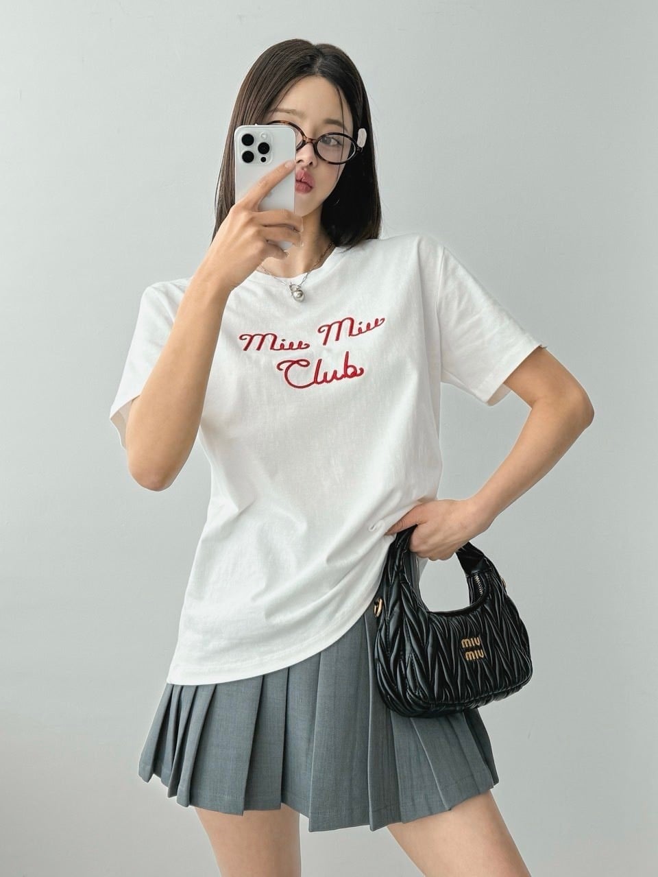 여성 클럽자수T 아이보리 MU-964