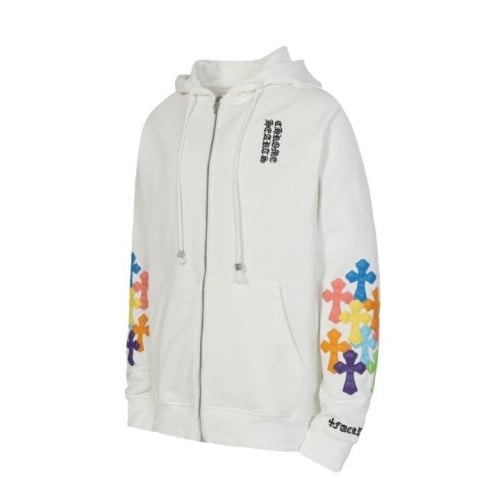 K26 멀티 컬러 크로스 후드집업 화이트 CR-922