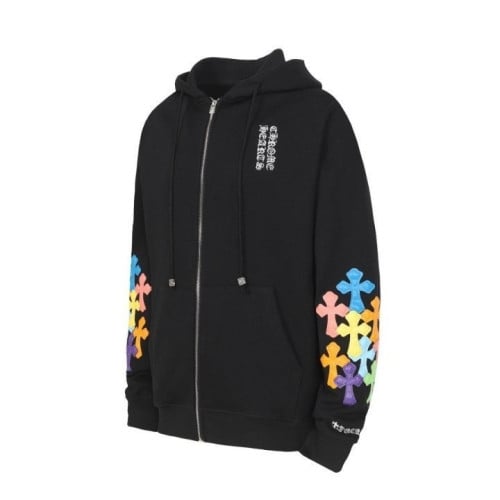 K26 멀티 컬러 크로스 후드집업 블랙 CR-923