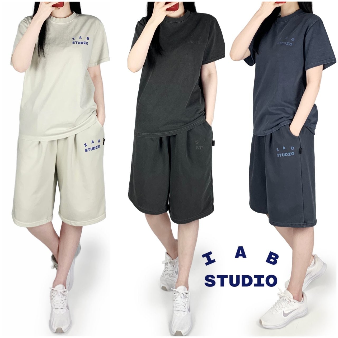 워싱쭈리 반팔&반바지 세트 (P-9743)