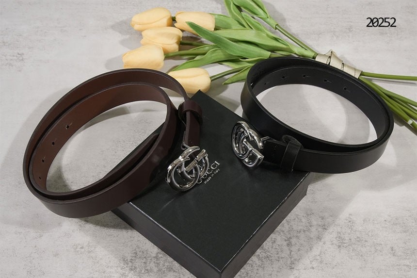 🔆 [GUCCI] 구찌 유광 실버 GG 로고 버클 벨트 🔆