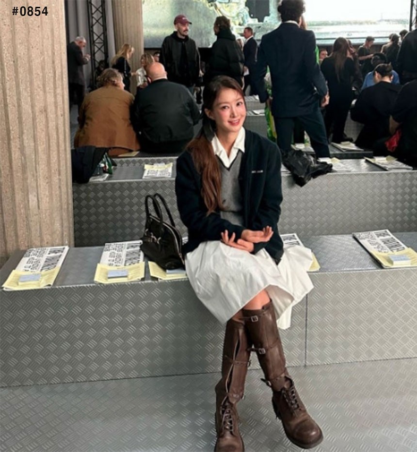 🍀 [MIU MIU] 미우미우 가죽 바이커 롱 부츠 🍀