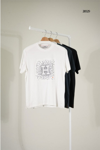 🔆 [HERMES] 에르메스 H 로고 패턴 자수 실켓 티셔츠 🔆