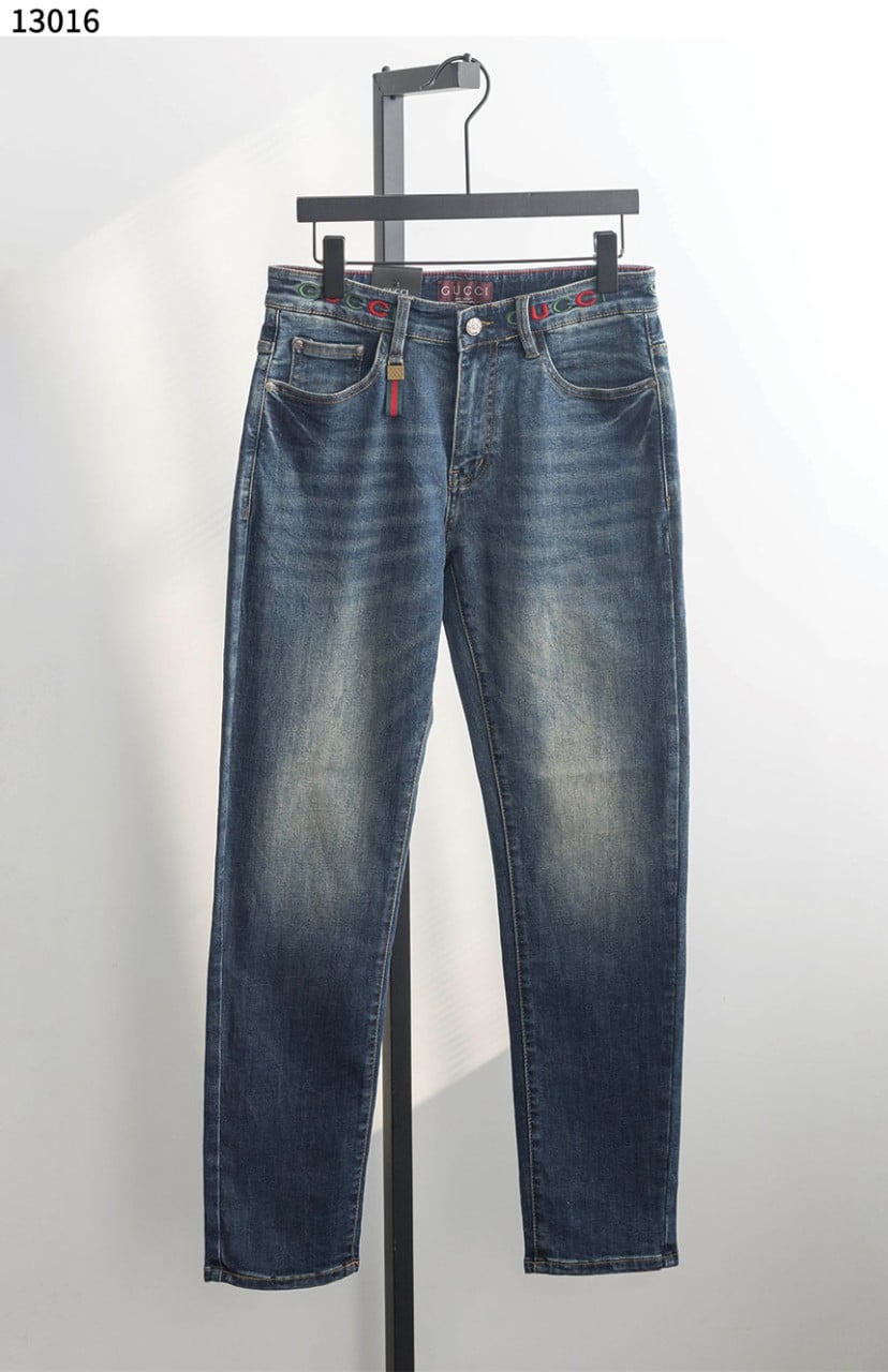 #구찌 [GUCCI] 컬러 로고 워싱 남성 데님진 신상입고💢 #하의 #팬츠 #13016