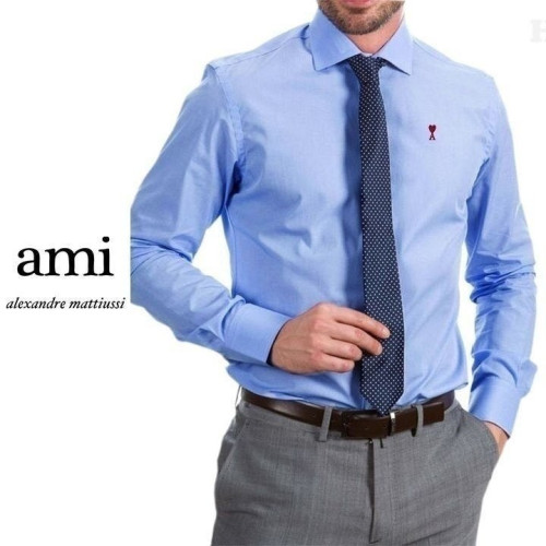 💕 아* 와이드 카라 솔리드 셔츠