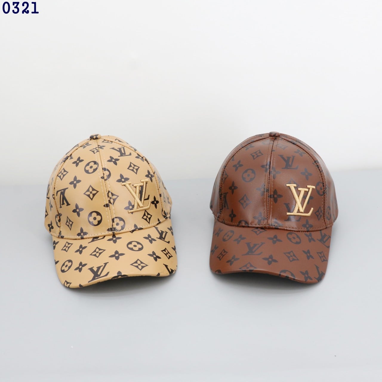 👹루이비통 가죽 패턴 볼캡 모자👹