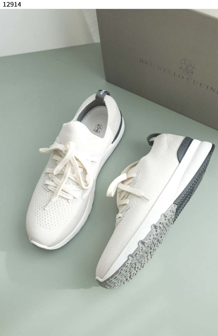 #브루넬로쿠치넬리 [Brunello Cucinelli] 남성 니트 로우탑 스니커즈 신상입고💢 #신발 #12914