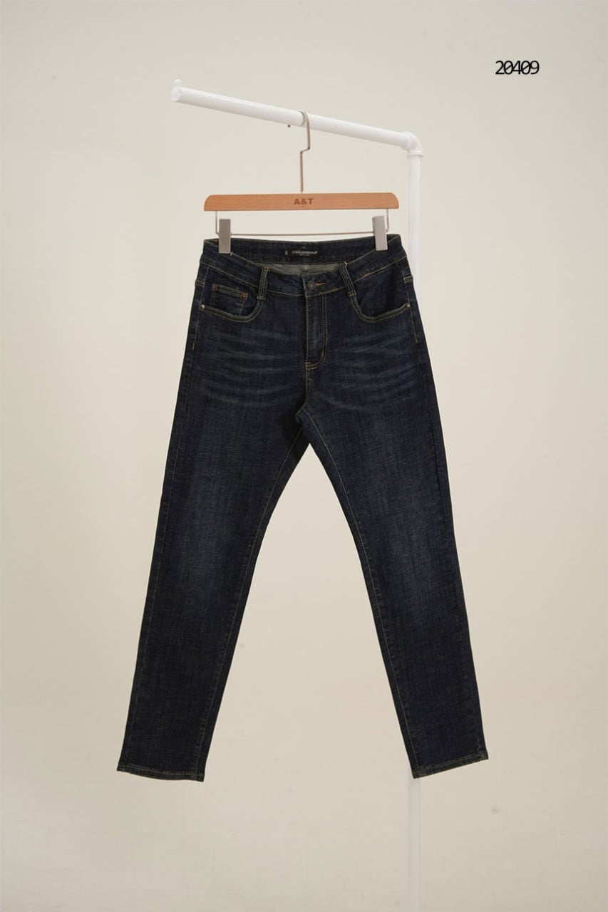 🔆 [Dolce&Gabbana] 돌체앤가바나 레더 패치 메탈 로고 플레이트 데님 팬츠 🔆