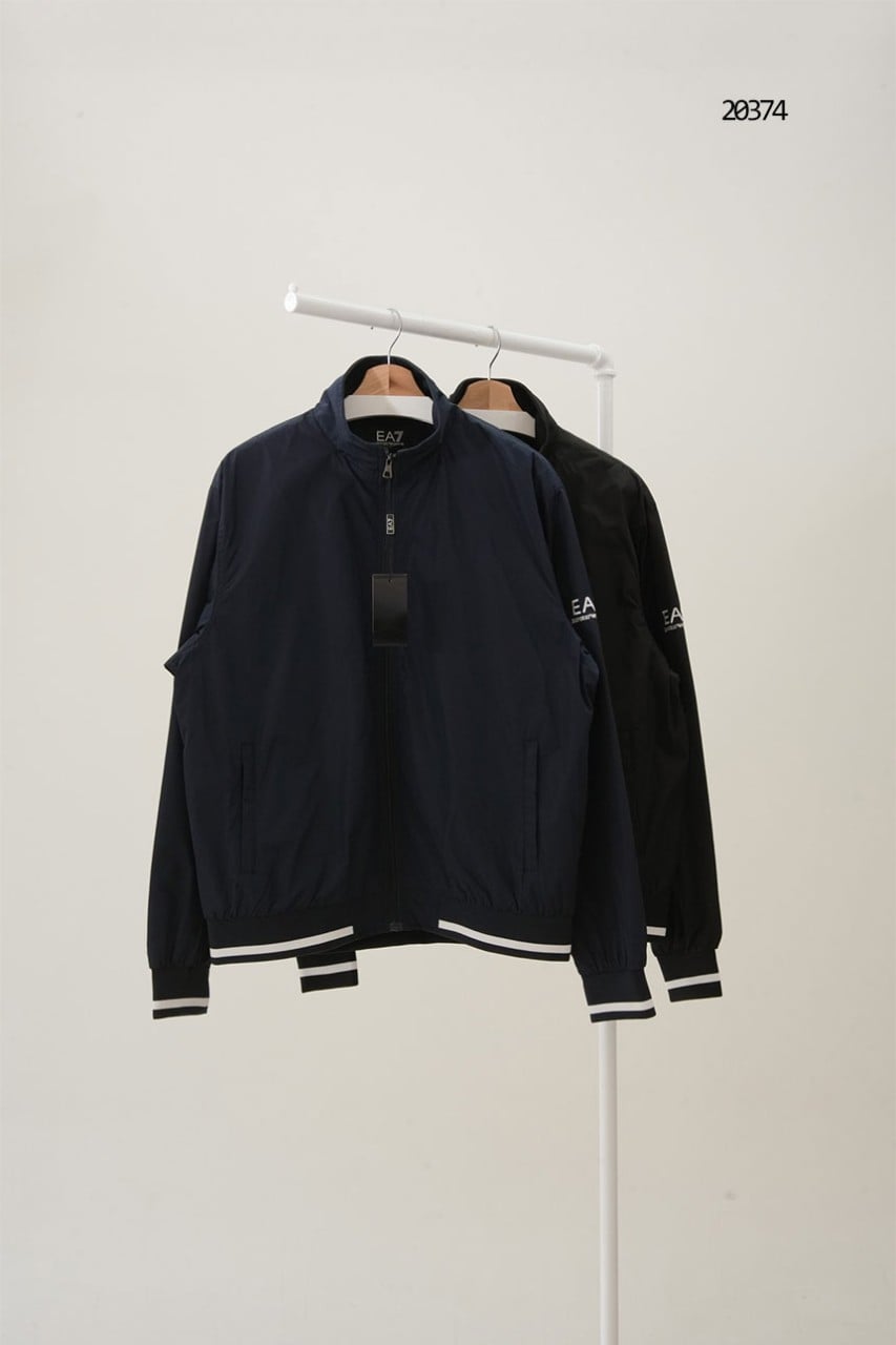 🔆 [EMPORIO ARMANI] 엠포리오 아르마니 남성 배색 라인 블루종 자켓 🔆
