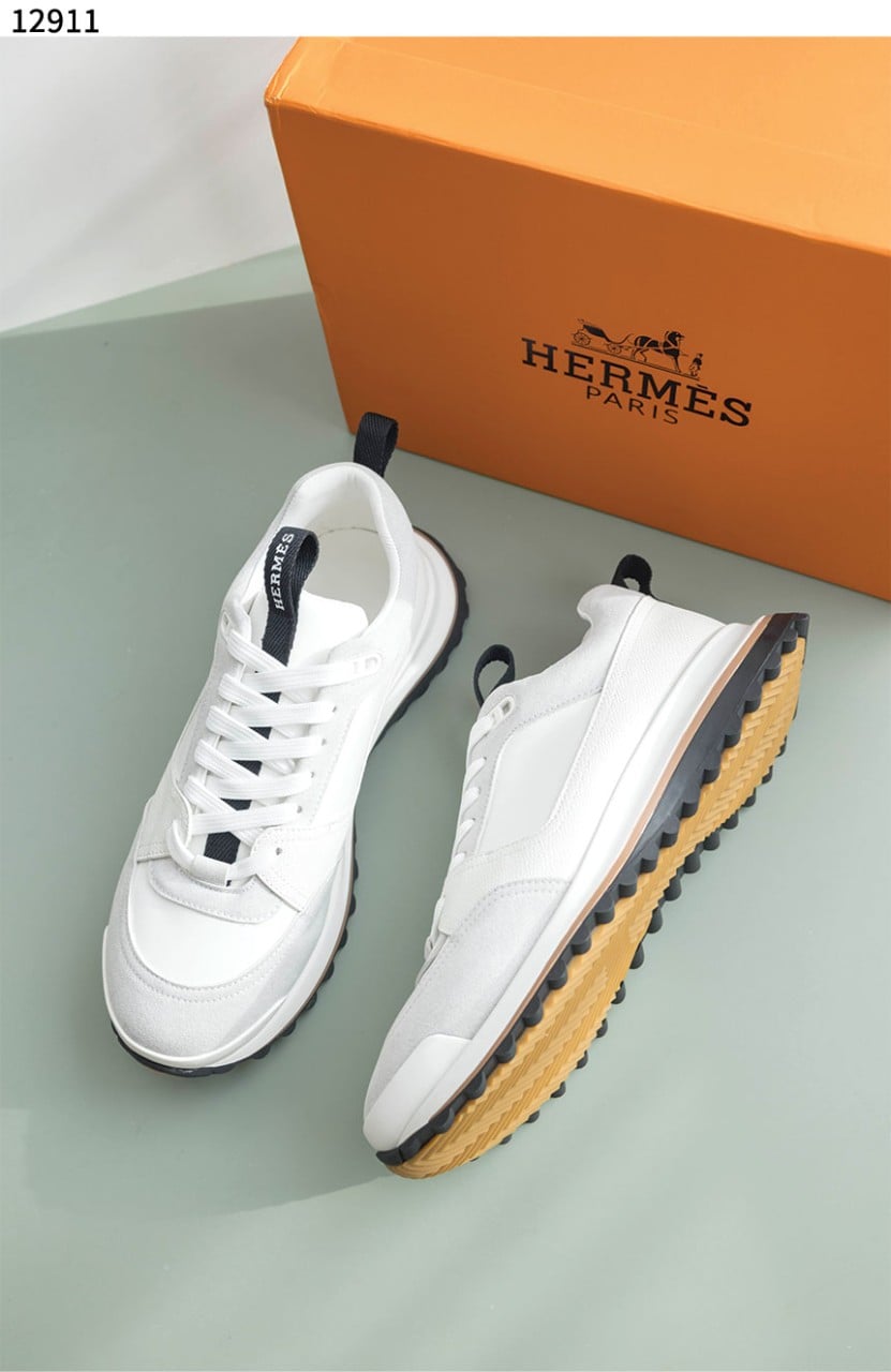 #에르메스 [HERMES] 리더 스니커즈 앱송 스웨이드 고트스킨 & 블랑 신상입고💢 #신발 #12911