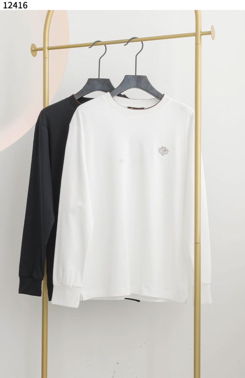 #로로피아나 [LOLO PIANA] 넥포인트 자수 면실켓 라운드 신상입고💢 #상의 #티셔츠 #12416