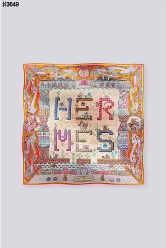 🍀 [HERMES] 에르메스 Super Silk Quest 90 까레 스퀘어 스카프 🍀