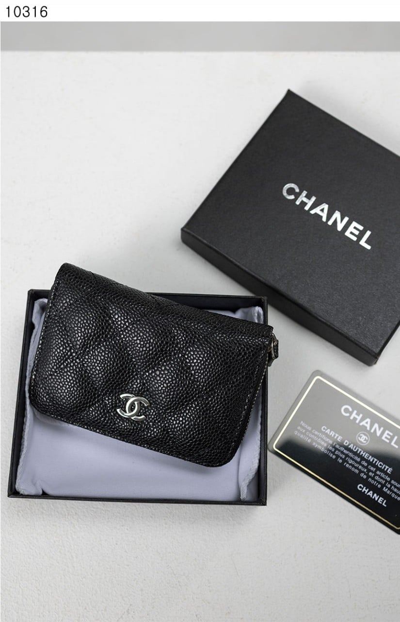 #샤넬 [Chanel] 수입프리미엄급 샤넬 클래식 지퍼 카드 지갑 동전지갑 은장 신상 입고💢 #태그 #지갑 #10316