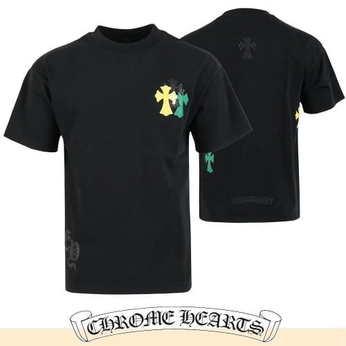 💕 크* 멀티 컬러 패치 반팔 T