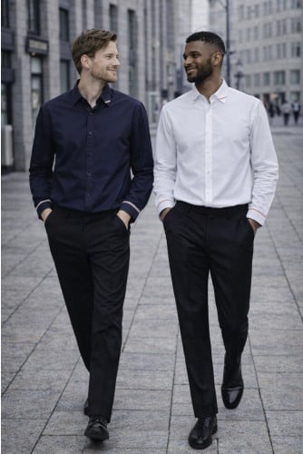 💕 톰* 삼색 포인트 삼선 셔츠