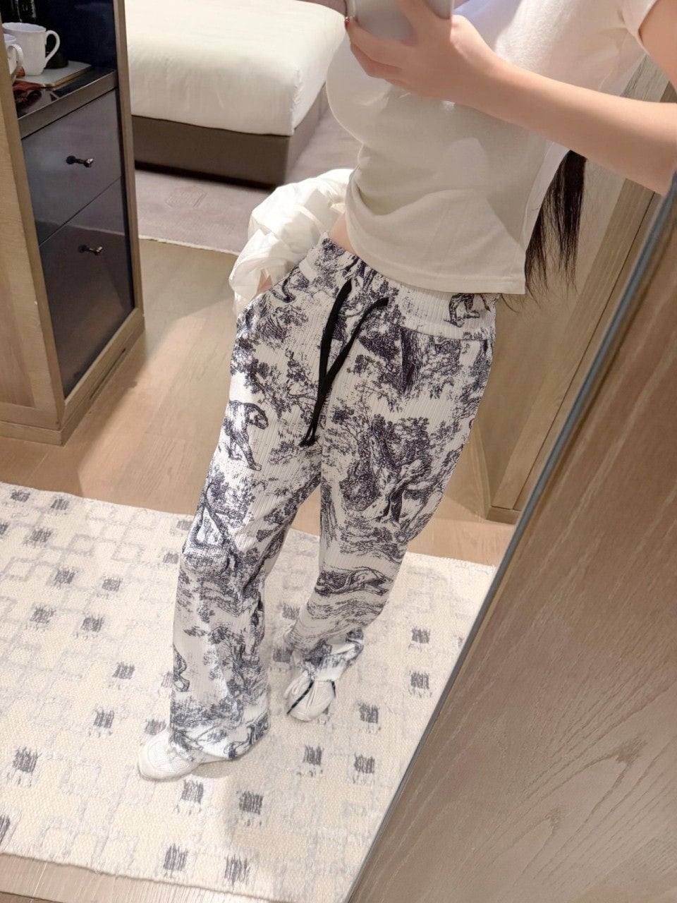 💕 디* 애니멀 프린트 골지 팬츠