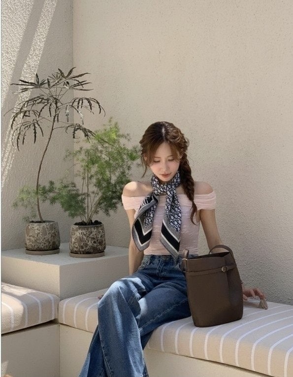 💕 디* 오블리크 스카프