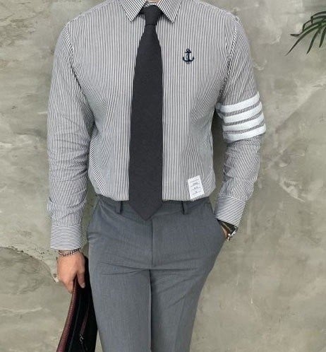 TB 블랙앵커 스트라이프 완장 셔츠