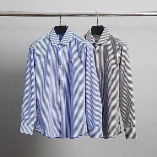 MG 브라운 폭스헤드 스트라이프 셔츠