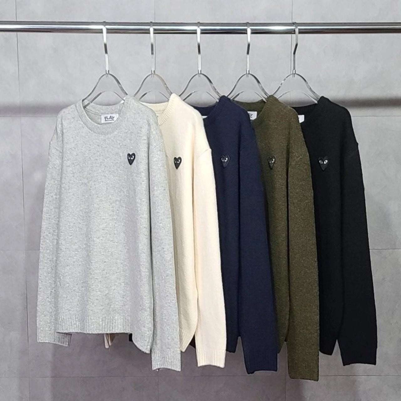 CDG 블랙와펜 베이직 니트