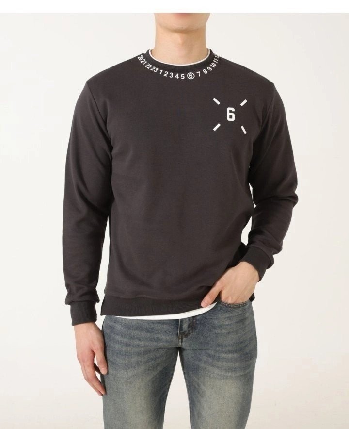 MG MM6 크루넥 3D 넘버 레이어드 맨투맨 수입고급