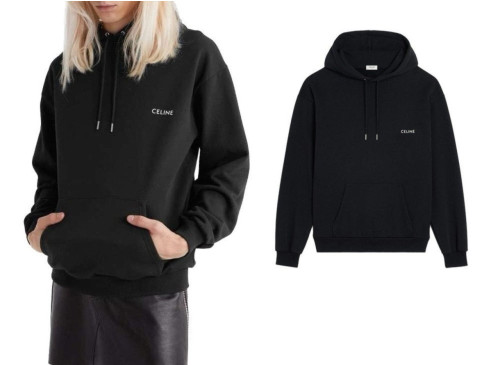 SL 시그니처 자수로고 체스트 엠브로이더 후드티