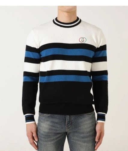 GC 수입 인터로킹 스웻 크루넥 니트