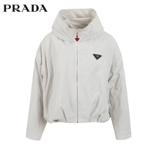 PRD 레더 삼각 셔링 후드 윈드자켓