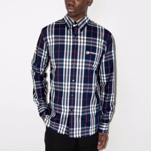 BBR  로고 프린트 체크 셔츠