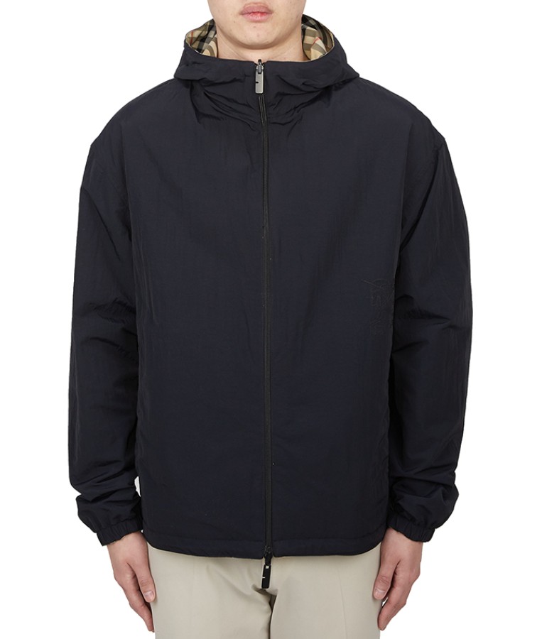 #버버리 리버시블 체크 윈드 후드 자켓