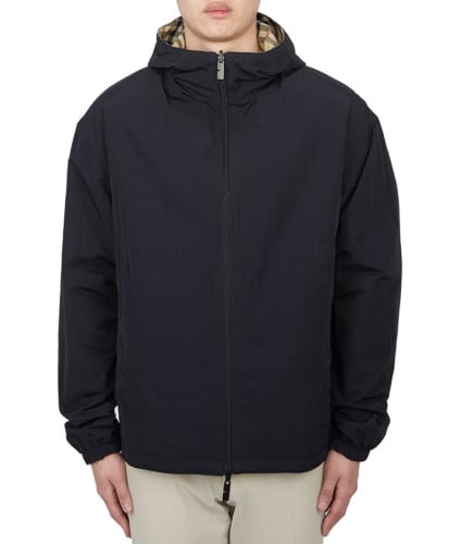 #버버리 리버시블 체크 윈드 후드 자켓