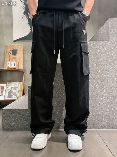 #프라다 삼각패치 카고 스트링 스웻 팬츠