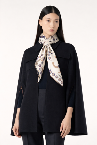 샤V 플라워 실크 스카프