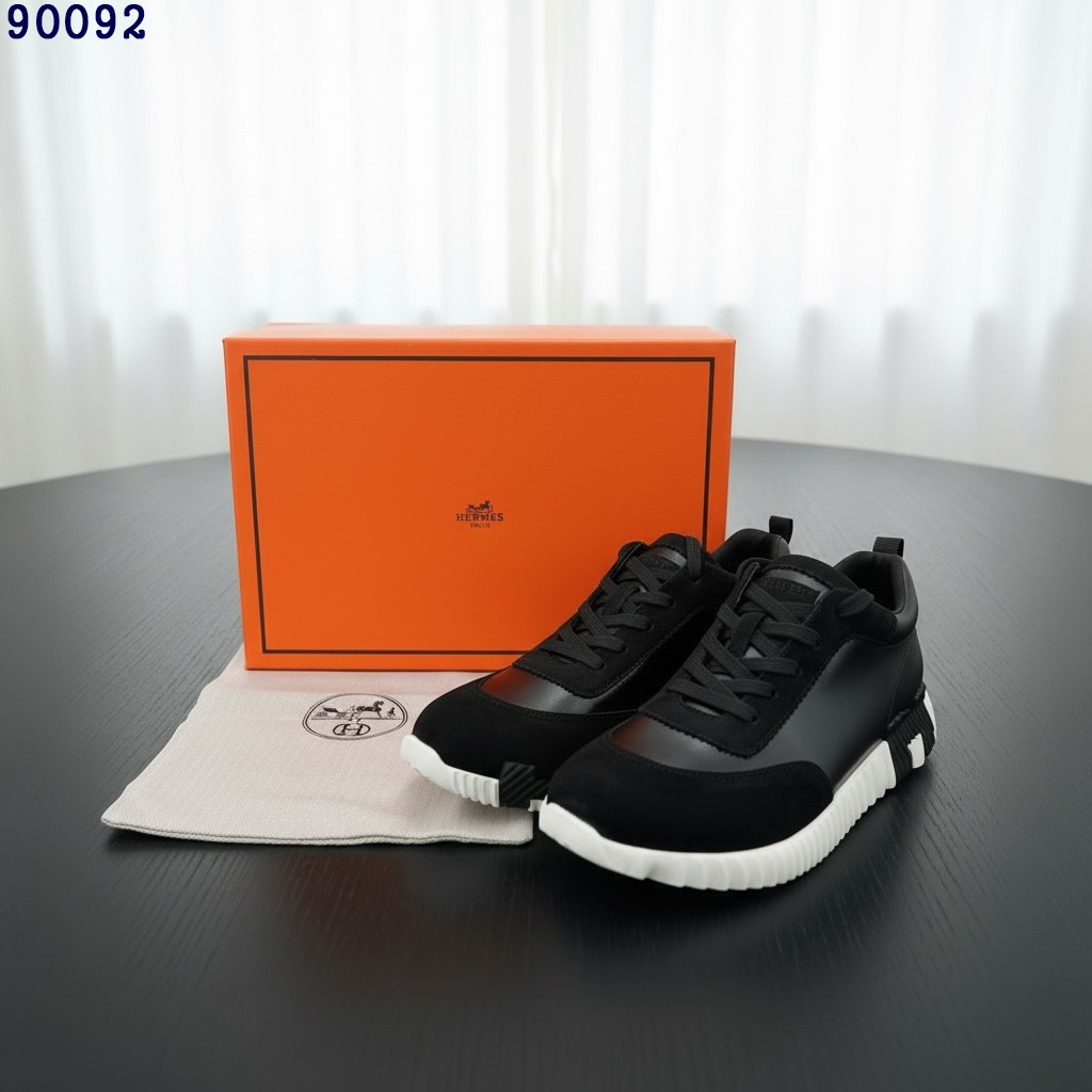 👹에르메스 바운싱 블랙 레더 스니커즈👹