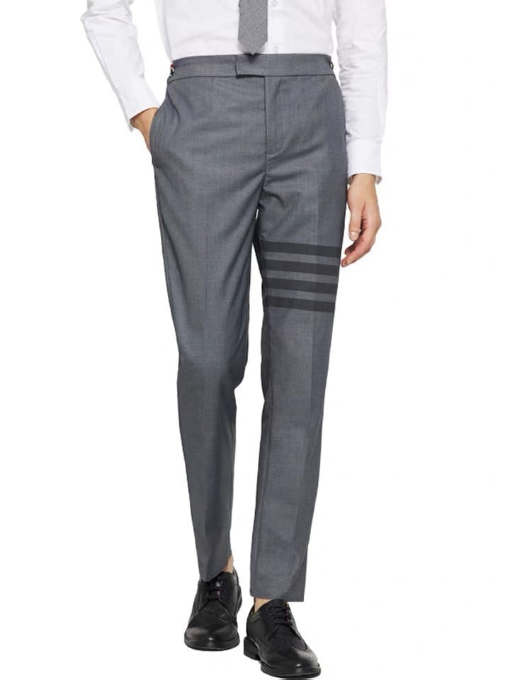 톰VVV 밴딩 4-bar 스트라이프 9부 슬랙스 팬츠