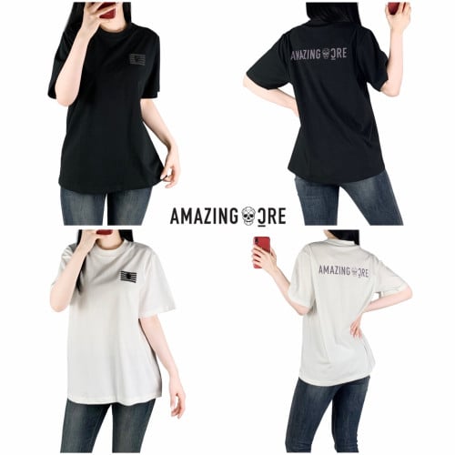 <AZ 레인보우로고 면 반팔>