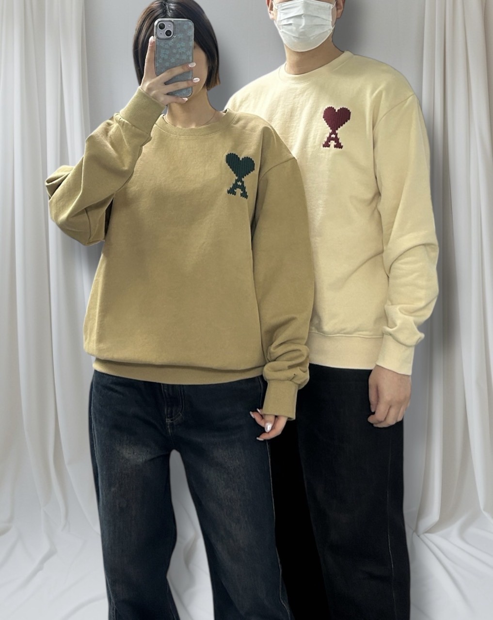 <아미 빅로고 맨투맨>