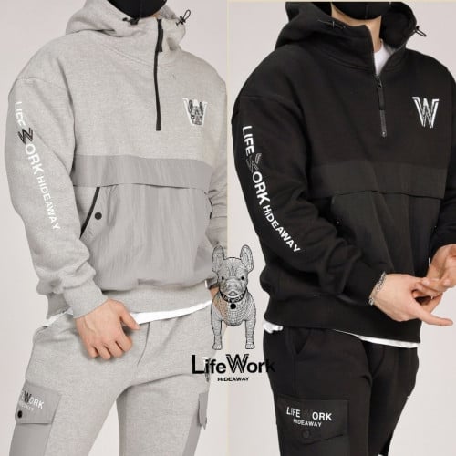 1 <라이프워크  3단 헤비 반집업 후드 세트>