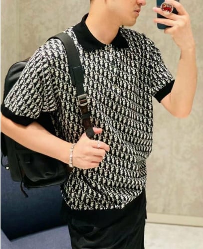 💕 디* 반팔 카라 니트