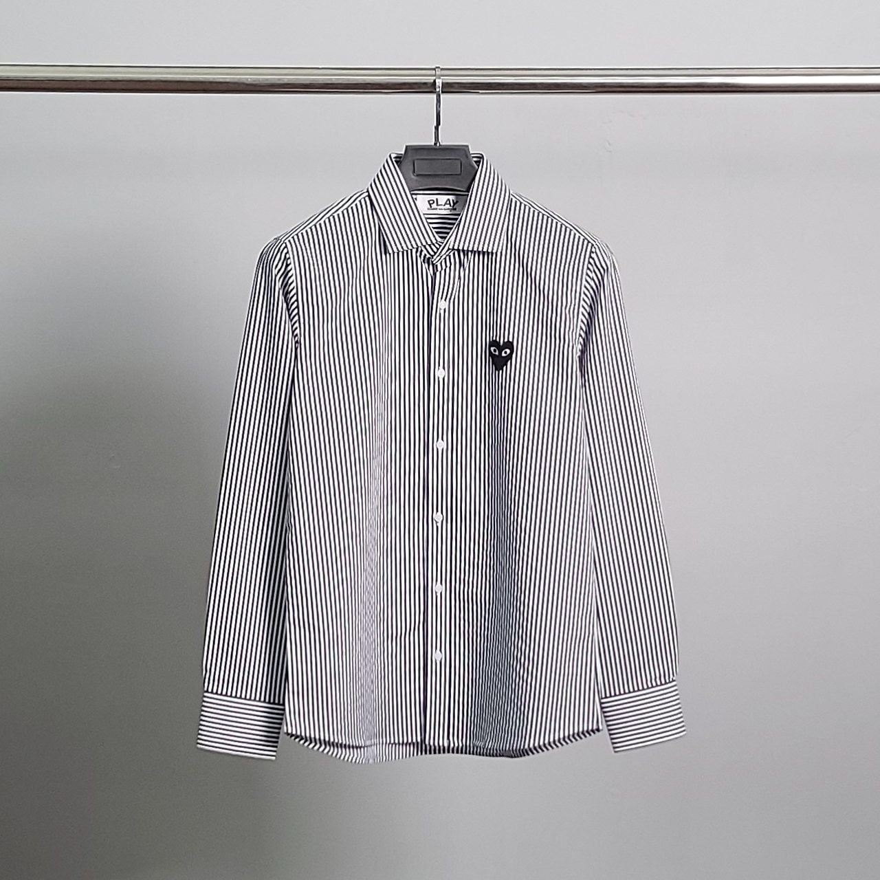 💕 꼼* 블랙와펜 스트라이프 셔츠