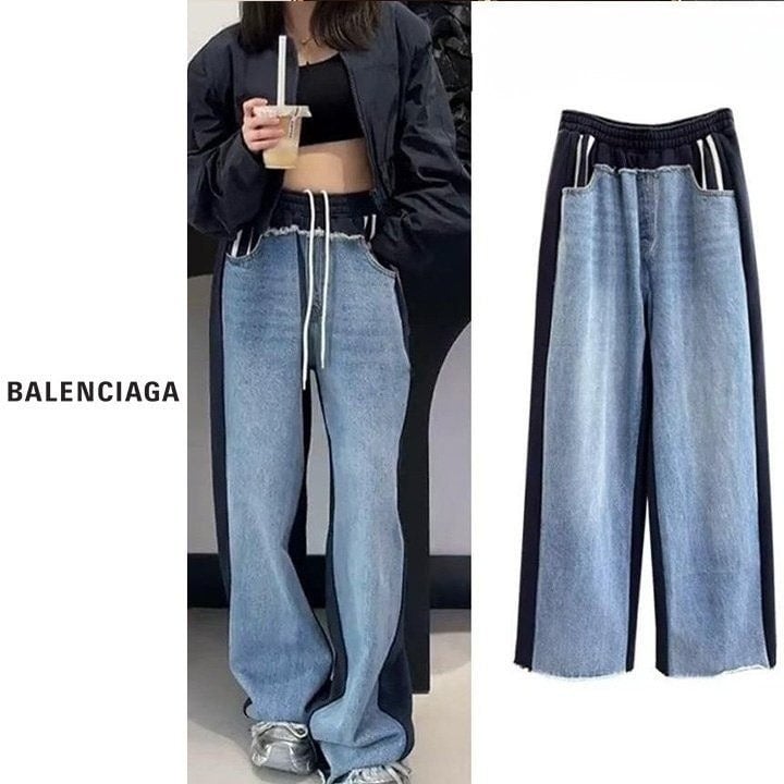 💕 발**** 트렌디 배색데님팬츠