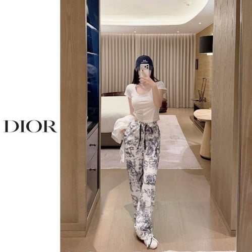 💕 디* 애미널 프린트 골지팬츠