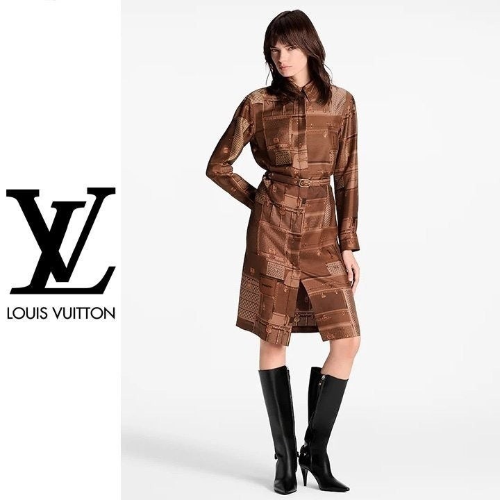 💕 루* 트렁크 프린트 셔츠드레스