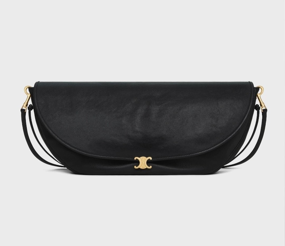 💕 셀** 하프문 소프트 트리옹프 백 - 서플 샤이니 램스킨