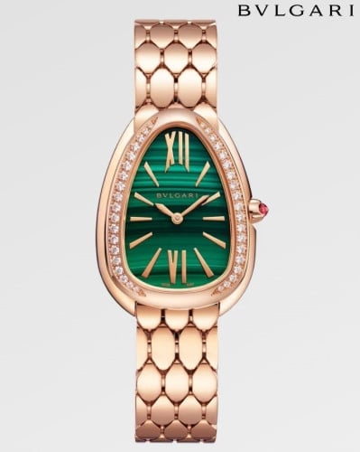 💕 불** 세르펜티 세두토리 워치 로즈골드 그린다이얼 다이아