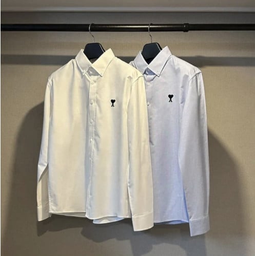 💕 아* 드 꾀흐 블랙 하트 로고 옥스포드 셔츠