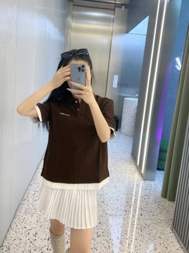 💕 미*** 25 자수로고 레이어드 폴로 반팔셔츠 - 수입