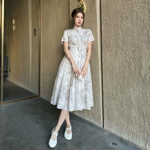 💕 디* 패턴 벨트 원피스