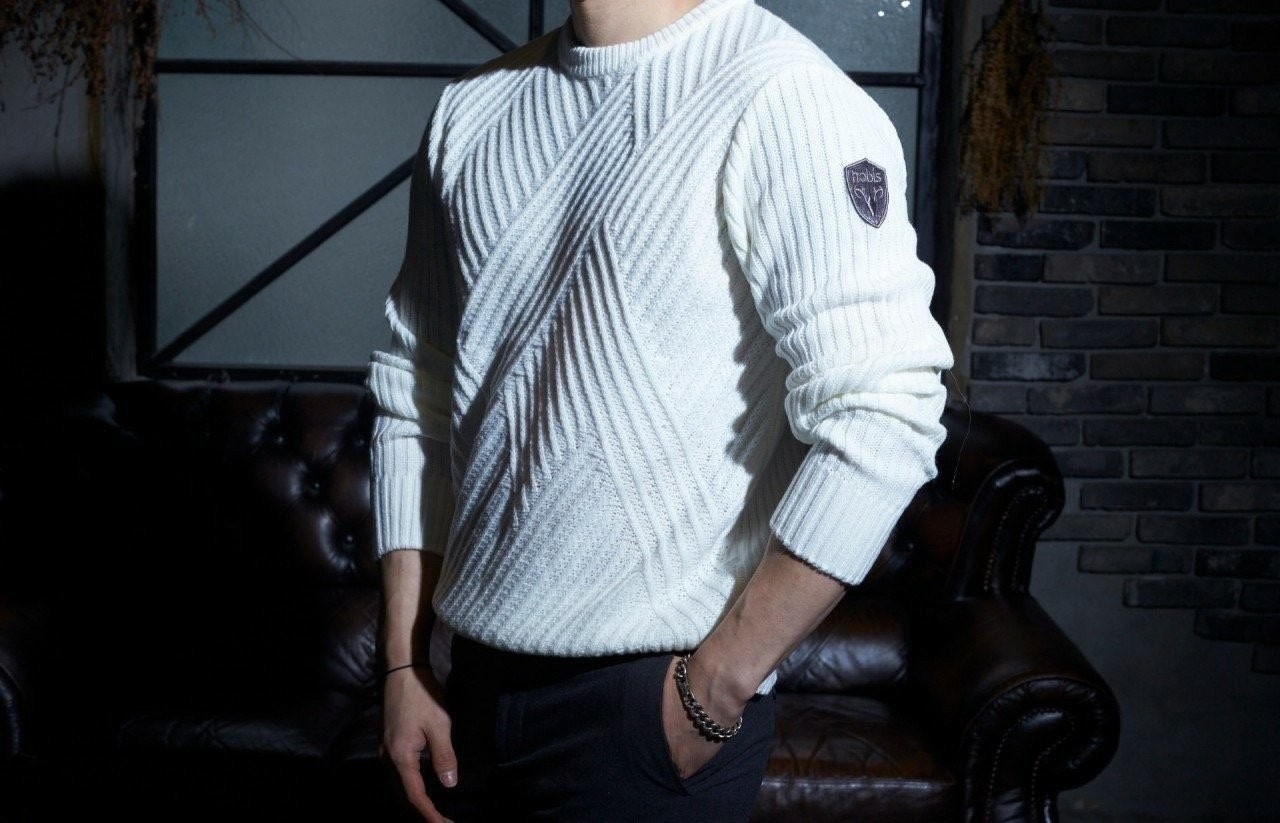 💕 노** 케이블 시스템라운드 니트